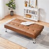 Yaheetech Faux Leather Adjustable Convertible Sofa Bed Couch Futon for Living Room - 3 of 4
