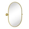 TEHOME Pill Oval Metal Framed Tilting Wall Mounted Bathroom Vanity Mirror - 2 of 4