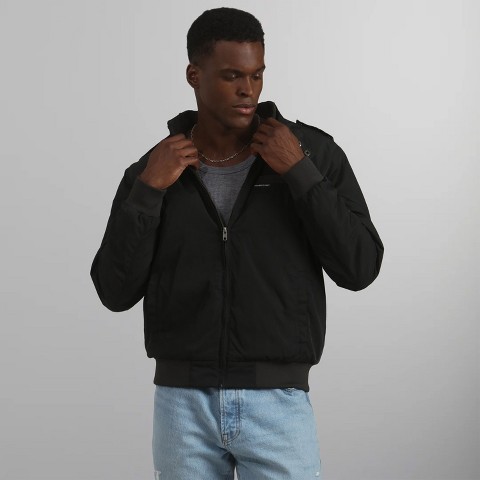Members Only Men's Iconic Racer Quilted Lining Jacket - Large - Black