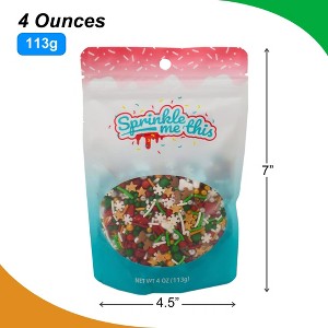 Sprinkle Me This – Christmastime Treasures – Holiday Sprinkle Mix with Red, Green, Silver & Gold Pearls, Jimmies, Quins, and More - 1 of 4