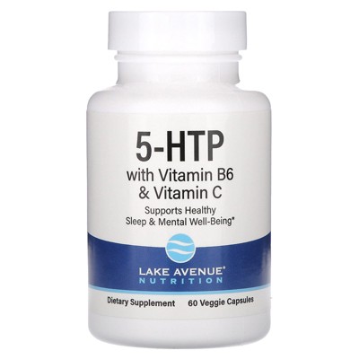 Lake Avenue Nutrition 5-HTP with Vitamin B6 & Vitamin C, 100 mg ,  60 Veggie Capsules