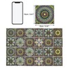 Unique Bargains PVC Tile Stickers 5.91"x5.91" Black Yellow 24 Pcs - 3 of 4
