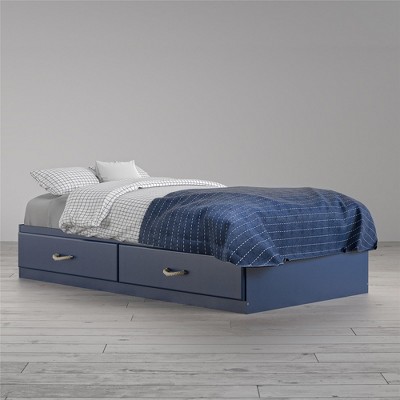 Sierra Ridge Mesa Twin Bed with Storage, Blue