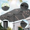 Sonkuki 13 x 7.2ft Solar-Powered Double-Sided Patio Umbrella with Large Canopy Outdoor Table Umbrella for Garden, deck and pool - 4 of 4