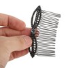 Unique Bargains Women's Narrow Semicircle Hair Comb Insertion Tool Black 1 Pc - 3 of 3