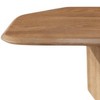 HomeRoots 47" Natural Wood Free Form Double Pedestal Coffee Table - 4 of 4