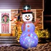 Outsunny 7.9' Christmas Inflatables Branch Hand Snowman with Rotating Colorful LED Light for Lawn Garden Party - 2 of 4