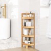 Costway 4 Tier Corner Shelf with Fall Prevention Rai Freestanding Corner Shelf for Bathroom - 4 of 4