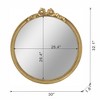 FONTOI Round Decorative Wall Mirror with Intricate Frame Design and Artistic Baroque Accent for Bedroom or Living Spaces, Gold, 30"*1.6"*32.1" - 4 of 4