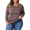 Agnes Orinda Women's Plus Size Long Sleeve Notch V-Neck Casual Fall Winter Blouses - 2 of 4