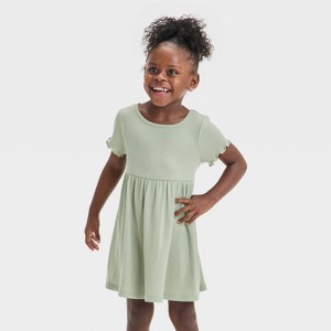 Toddler Girls' Short Sleeve Ribbed Dress - Cat & Jack™ - 1 of 3