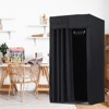 Unique Bargains Iron Sturdy Portable Clothing Store Fitting Room with Shading Curtain - 3 of 4
