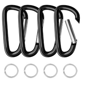 Itopfox Extra Large Aluminum Carabiner D Ring with Spring Snap Hook, Set of 4 for Keychain Clip, Outdoor Gear, and Heavy-Duty Use - 1 of 4