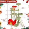 Costway 61" Tall Christmas Cat Tower w/ Sisal Scratching Posts Pet Furniture for Indoor Kittens - 3 of 4