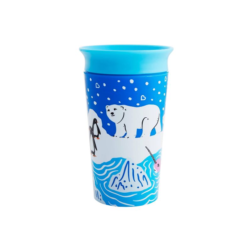 Munchkin Miracle 360&#176; Wild Love Sippy Cup - 2pk - 9oz  Orca/Polar, 4 of 8