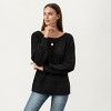 Anna-Kaci Women's Long Sleeve Striped Knit Sweater with Boat Neckline and Relaxed Fit - 4 of 4