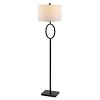 61" Metal Modern Contemporary Floor Lamp with Cotton Shade, Oil Rubbed Bronze - Jonathan Y: Standing Reading Light - 3 of 4
