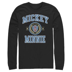 Mens Mickey & Friends Duo College Badge Long Sleeve Shirt - 1 of 4