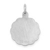 Black Bow Jewelry Sterling Silver, Sarah Collection 15mm Brocaded Disc Initial O Pendant - 3 of 4