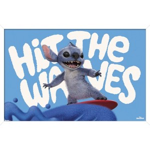 Trends International Disney Lilo & Stitch (2025) - Hit The Waves Framed Wall Poster Prints - 1 of 4