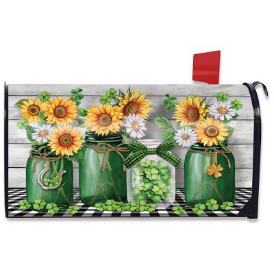 Irish Mason Jars St. Patrick's Day Magnetic Mailbox Standard Cover Briarwood Lane