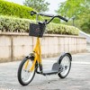 VYNXARIA Yellow and Black Kick Scooters for Youth with Adjustable Handlebars and 16" Inflatable Tires - 3 of 4