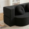 2-in-1 Foldable Sofa Sleeper, Twin Floor & Futon Couch with Foam Mattress, Convertible Loveseat for Home, Office, Apartment - 3 of 4