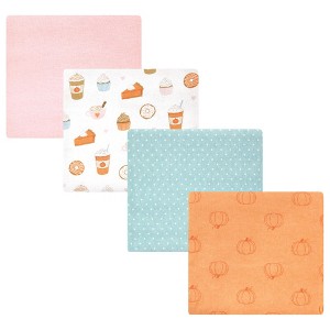 Luvable Friends Little Treasure Flannel Receiving Blankets 4pk - 1 of 2