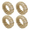 Saro Lifestyle Whimsical Wonder Beaded Napkin Ring (Set of 4), Gold - image 2 of 4