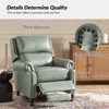 Set of 2 Elisabete Modern Wingback Genuine Leather Recliner with Vintage Nail Head Trim for Living Room and Bedroom  | ARTFUL LIVING DESIGN - 4 of 4