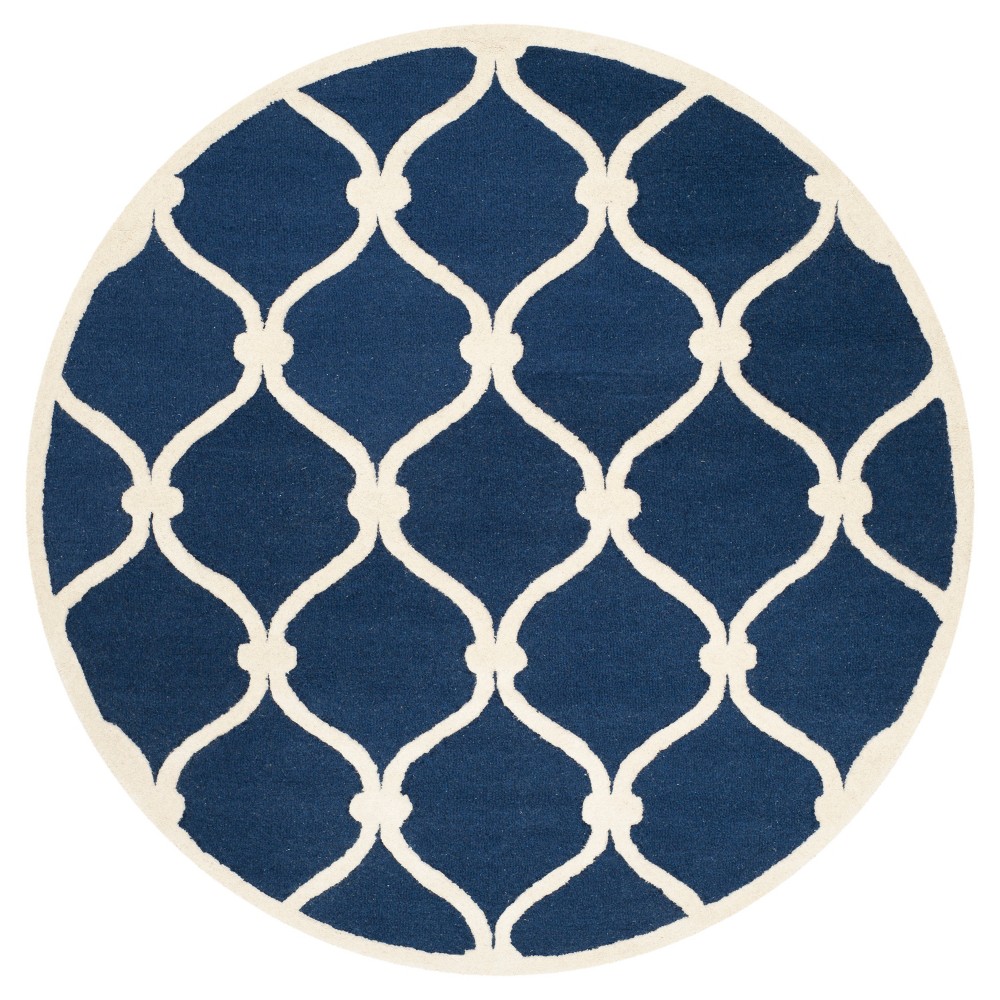 6' Round Benson Area Rug Navy / Ivory - Safavieh