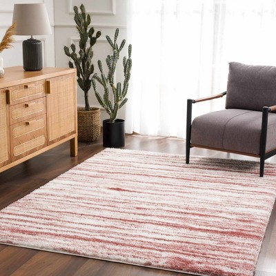Hauteloom Melia Pink Striped Plush Rug