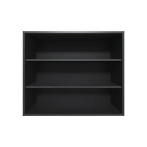 GlasFlength Kitchen Storage Kitchen Wall Cabinet Open Shelves Cabinet Rectangular Storage Cupboard for Kitchen, Black, 12"*36"*30" - 1 of 4