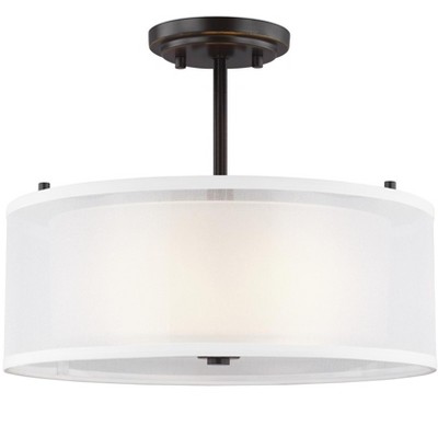Generation Lighting Elmwood Park 2 light Heirloom Bronze Ceiling Fixture 7737302-7