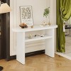 Elegant Minimalist Console Table, Sofa Table With Rounded Edges And Sturdy Shelf Design, Console Table Wood-Cuddlewood - 2 of 4