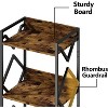 DOMETOUR End Table with Storage Shelves Tall Side Table 3-Tier Table, Steel Frame for Living Room, Study, Bedroom - 4 of 4