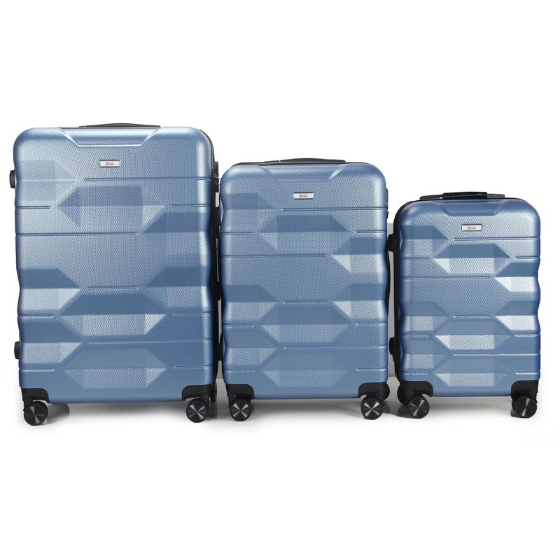 Mirage Luggage Maggie ABS Hard shell Lightweight 360 Dual Spinning Wheels Combo Lock 3 Piece Luggage Set, 2 of 6