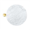 C Shaped Martini Drink Round Table with Black or Gold Metal Base, Carrara Marble top - 4 of 4