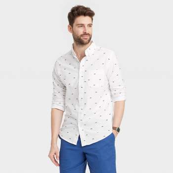 Men's Long Sleeve Collared Button-Down Shirt - Goodfellow & Co™