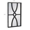 Wooakway 2PC/4PC Rectangular Geometric Pattern Decorative Wall Mirror with Wood Frame Vertical or Horizontal Hanging Mirrors Home Decor Black/White - 4 of 4