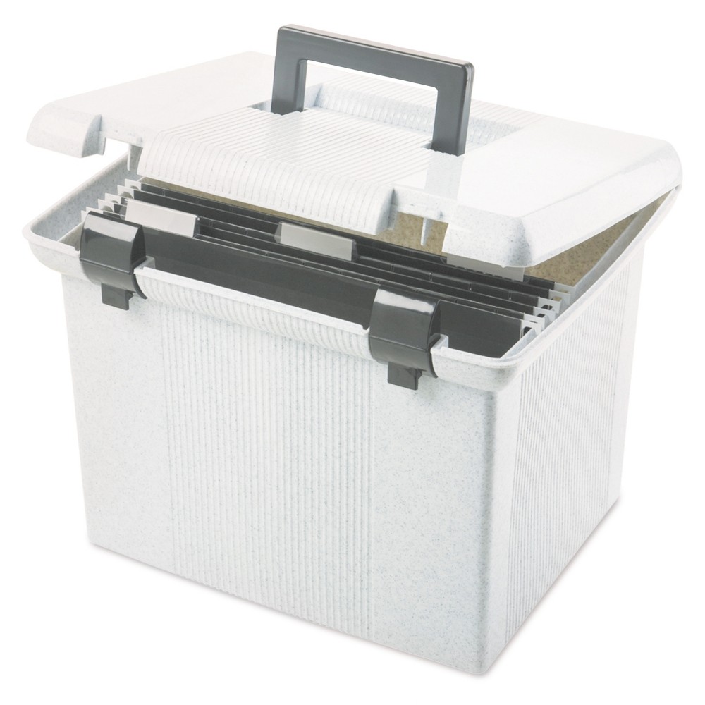 Pendaflex Large Plastic Portafile File Storage Box, Granite (Letter)