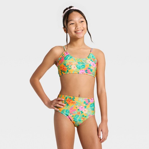 Art Class Girls' Exotic Tropics Bikini Set- art class™ Orange L