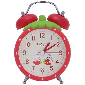 REGALWOVEN Strawberry Plastic Analog Battery Powered Alarm Clock3.5"L x 2.4"W x 4.7"H 1 Pc - 1 of 4