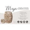 Balkene Home Maya Oval Rustic Garden Stool Wood Outdoor Seating & End Table Portable Adaptable Outdoor Furniture - Seasoned Patina Finish - 3 of 4