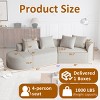 112" Curved Chenille Sectional Sofa,Oversized 4-Seater Cloud Couch with Deep Wide Seat & 4 Pillows for Living Room-Baofuwish - 4 of 4
