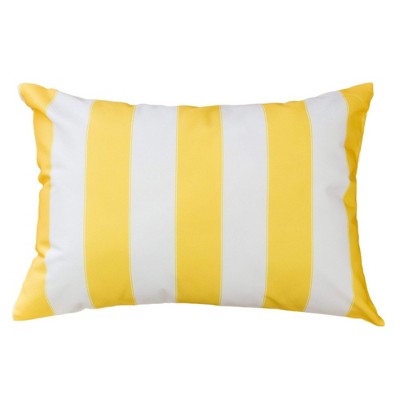 TopComfy Support Pillow Stripe Design Water Resistant Fabric for Outdoor and Indoor Use, Yellow, 17"*17"*10"