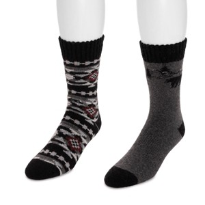 MUK LUKS Men's Wool Socks (2 Pair Pack) - 1 of 3
