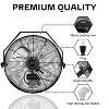 SimpleLux 18" High Velocity 3 Speed Wall-Mount Black Fan: Metal, Adjustable Tilt, Electric, 6ft Cord, 1-Year Warranty - 2 of 3