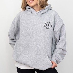 S.W.Smiley Embroidered Choose Happy Lightning Face - Women's Graphic Hoodie - 1 of 3