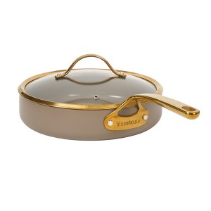 Bloomhouse 10 Inch Heavy Duty Aluminum Premium PFA Free Ceramic Nonstick Frying Pan Skillet with Lid - 1 of 4